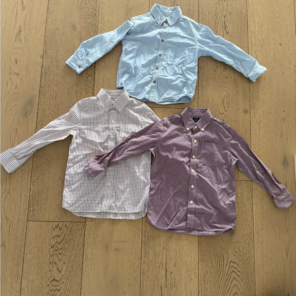 💥HP 💥Lot of 3 boys Kids button down shirts 6-7yrs